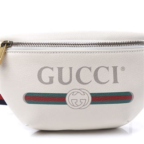 gucci white small logo belt bag|Gucci belt bag 2 pouches.